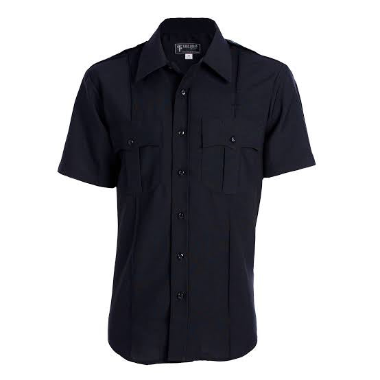 Polyester Short Sleeve Black Shirt